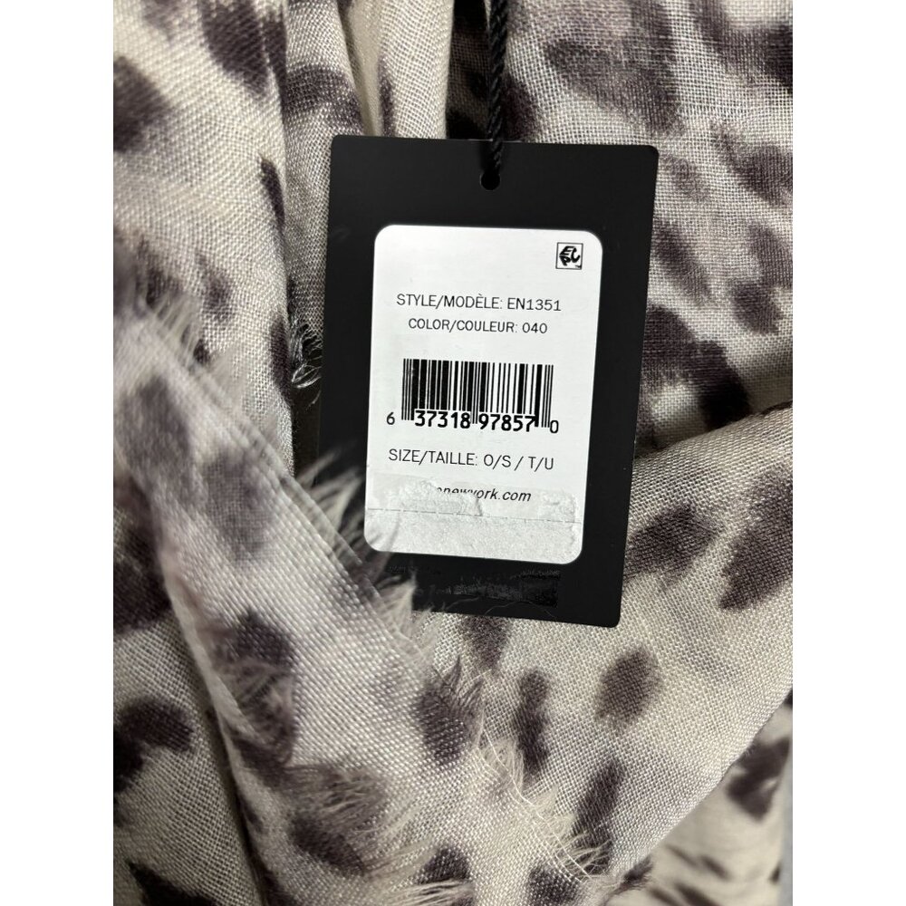 Women's Leopard Print Scarf By Echo New York Wool Modal Blend OS New With Tag's - Picture 4 of 6